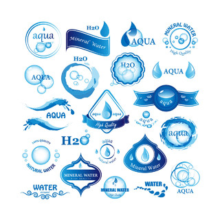 创意手绘水logo标志